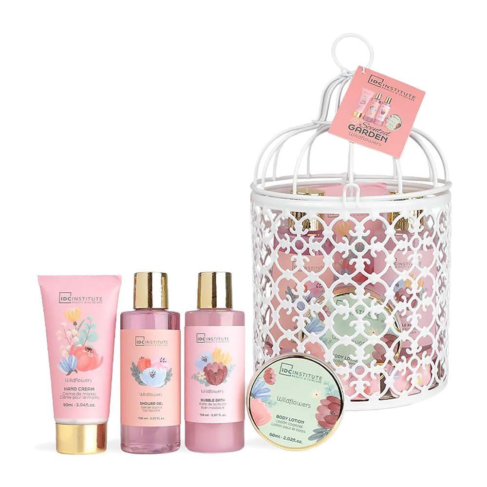 IDC Institute Scented Garden Wildflowers Cage Set – Σετ Μπάνιου & Περιποίησης 5 Τμχ