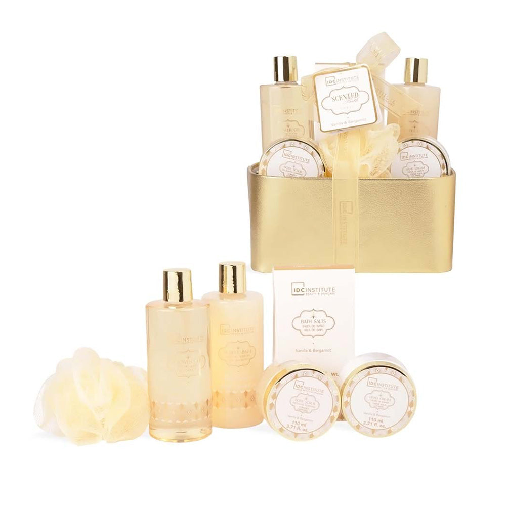 IDC Institute Scented Gold – Σετ Περιποίησης Βανίλια & Περγαμόντο 6 Τμχ