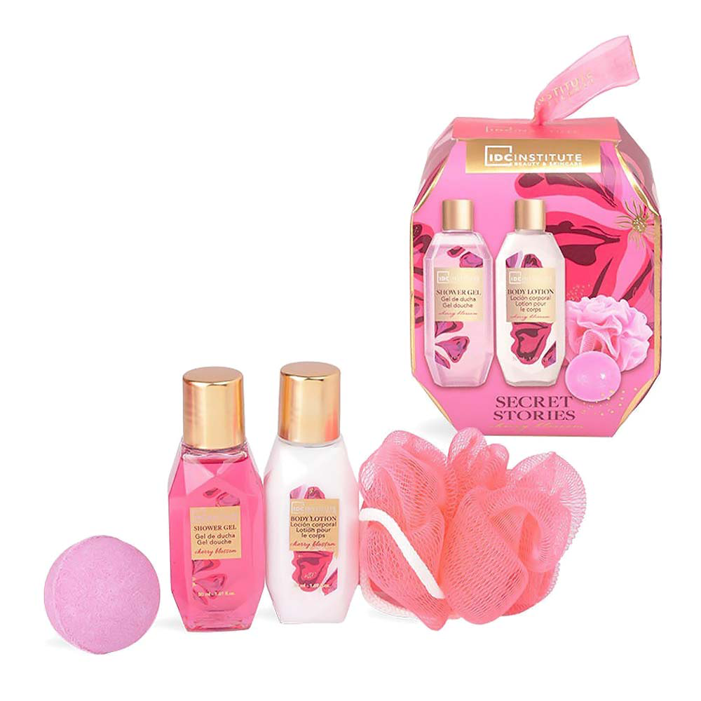 IDC Institute Secret Stories Cherry Blossom Box – Σετ Μπάνιου & Περιποίησης 4 Τμχ