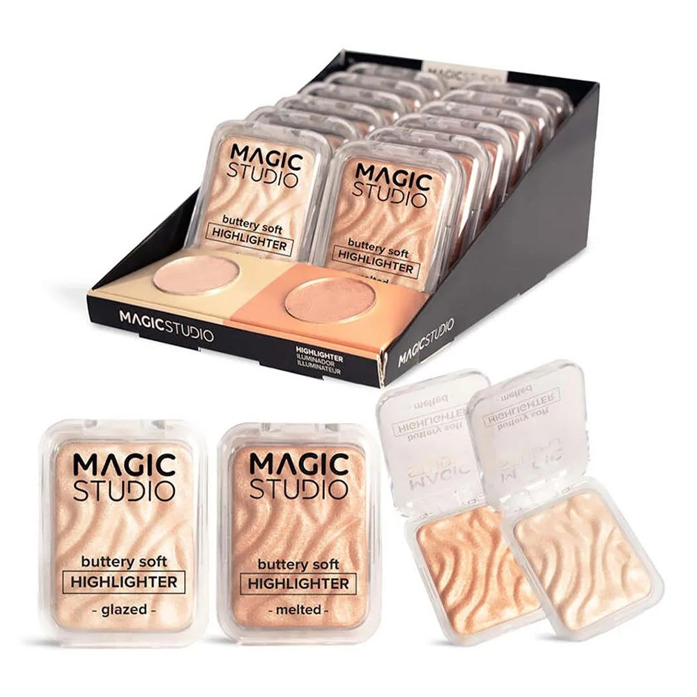 IDC Magic Studio Buttery Soft Highlighter – Illuminator Προσώπου σε Glazed & Melted για Λαμπερή Όψη