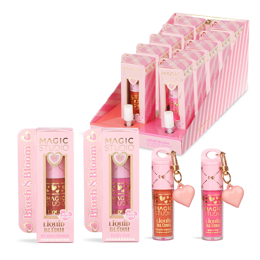 IDC Magic Studio Coquette Liquid Blush Charm – Υγρό Ρουζ με Charm σε Peach Crush & Rosy Pop για Ζουμερή Λάμψη
