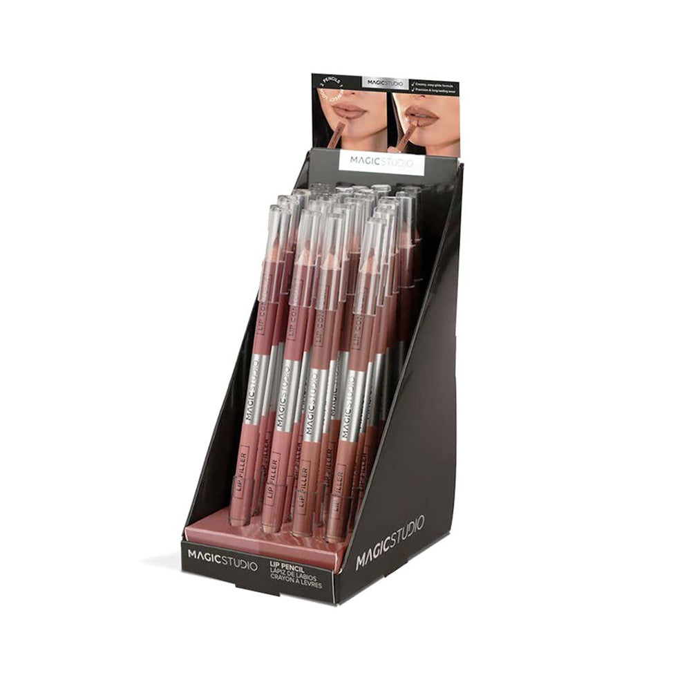 IDC Magic Studio Double Lip Contour Duo 2 σε 1 Μολύβι Περιγράμματος & Κραγιόν Χειλιών Καφέ Ροζ 1gr