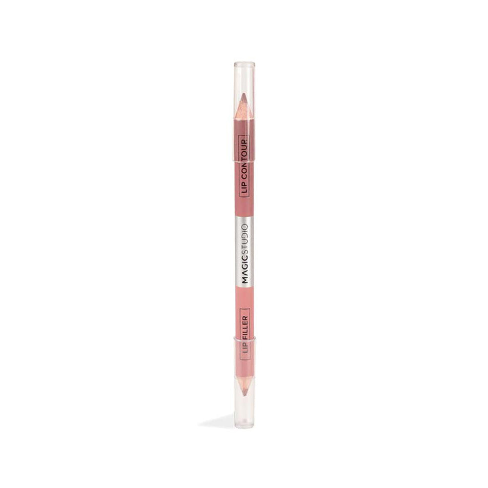 IDC Magic Studio Double Lip Contour Duo 2 σε 1 Μολύβι Περιγράμματος & Κραγιόν Χειλιών Καφέ Ροζ 1gr