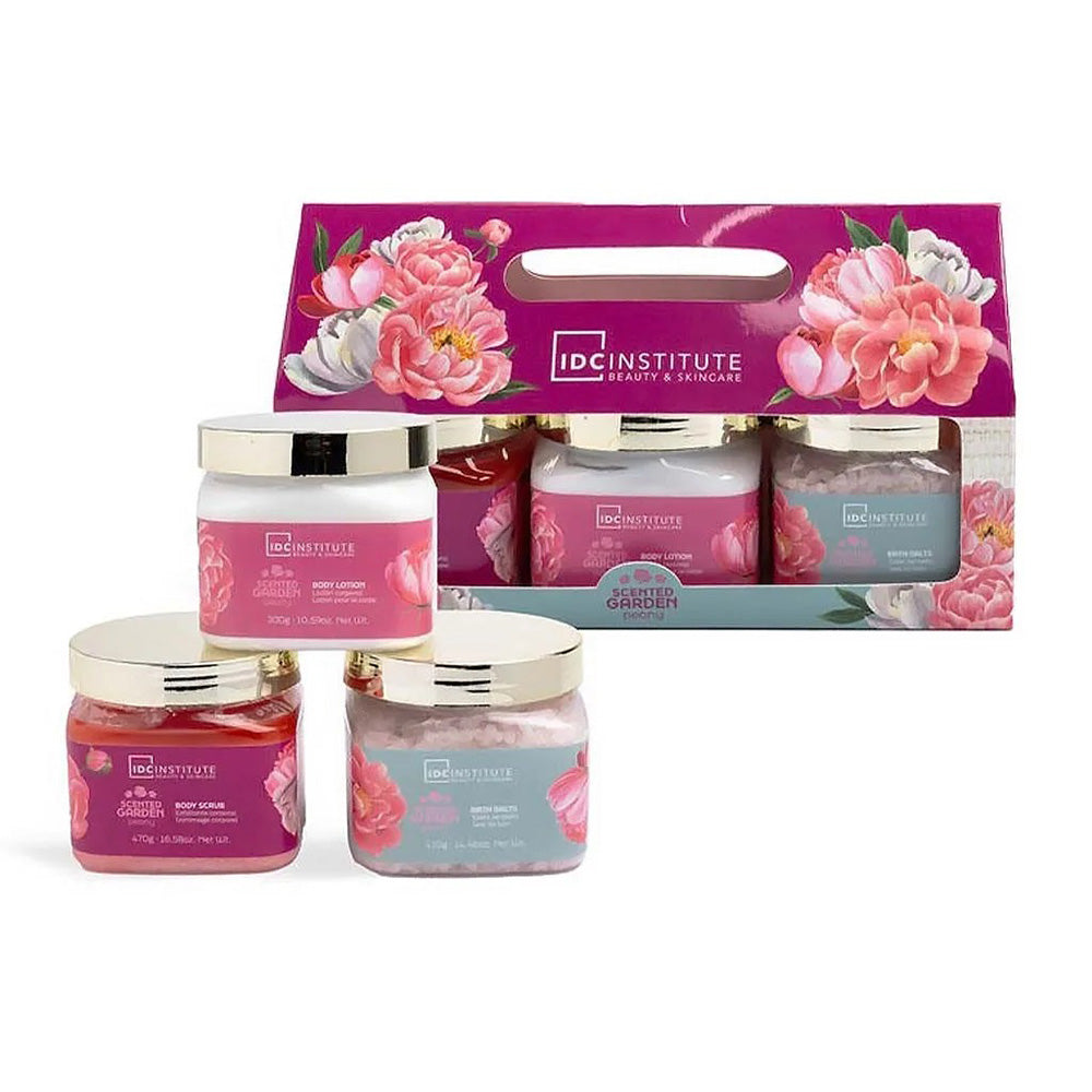 IDC Scented Garden Peony Bath & Spa Σετ Δώρου – 3 Τεμάχια (25,5 x 14,5 x 8,4 εκ)