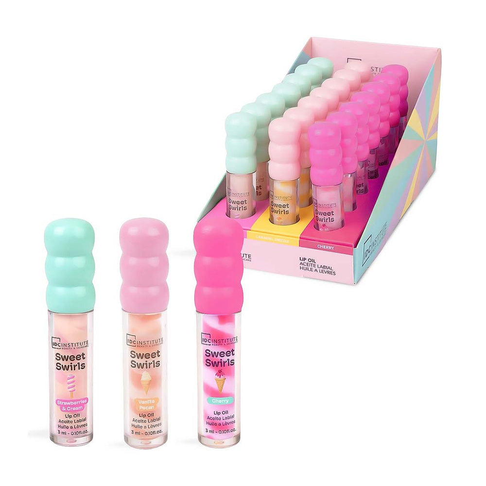 IDC Sweet Swirls Lip Oil Ενυδατικό Λαδάκι Χειλιών 3ml σε 3 Γεύσεις – 1 Τμχ