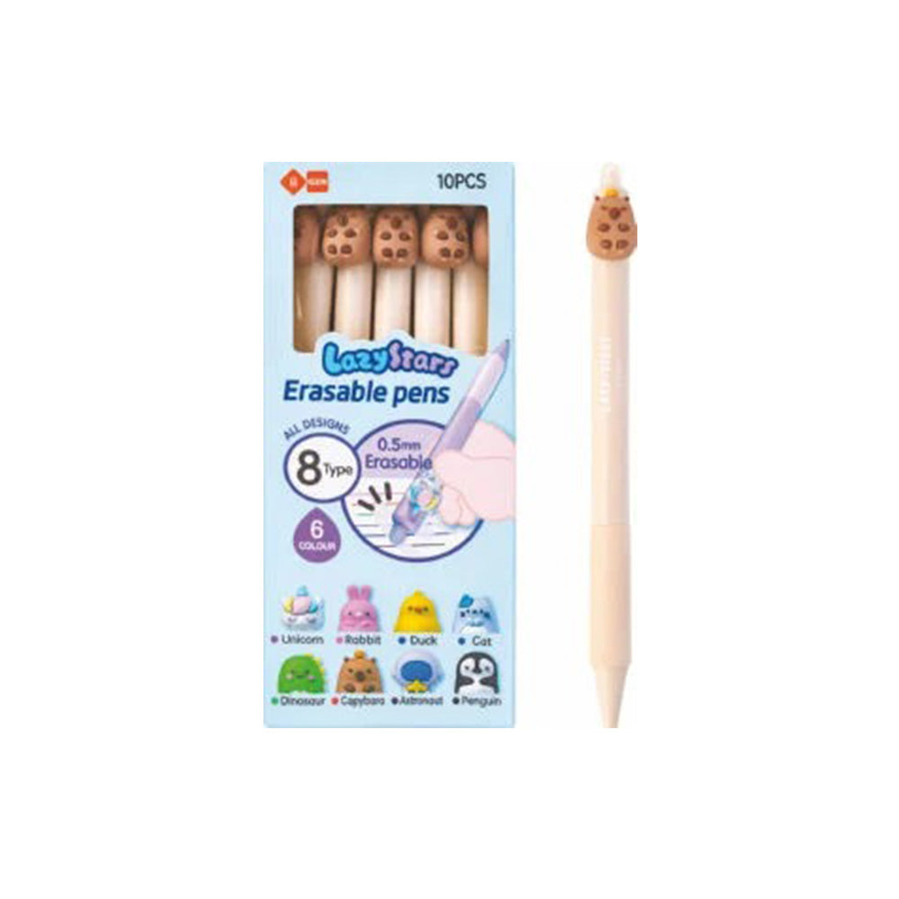 Ii Gen Lazy Stars Στυλό Erasable Καπιμπάρα 0,5mm Καφέ (Στυλό που Σβήνει)