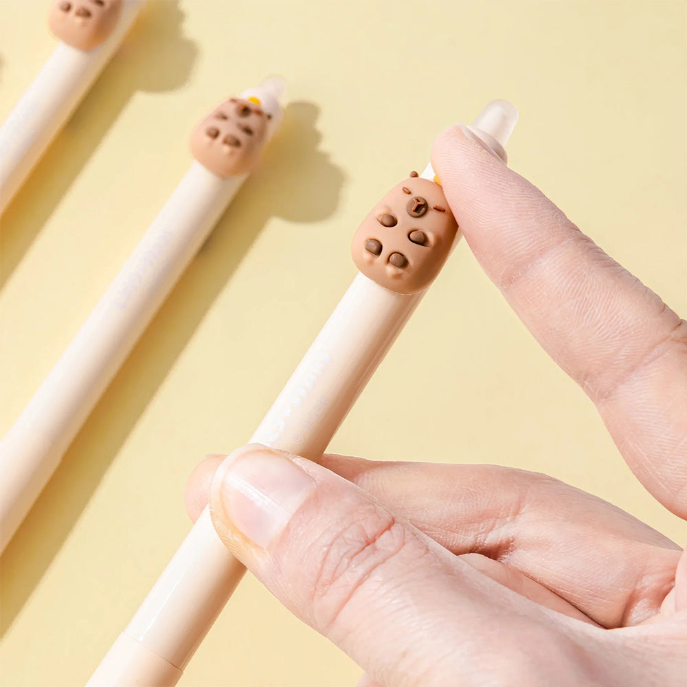 Ii Gen Lazy Stars Στυλό Erasable Καπιμπάρα 0,5mm Καφέ (Στυλό που Σβήνει)