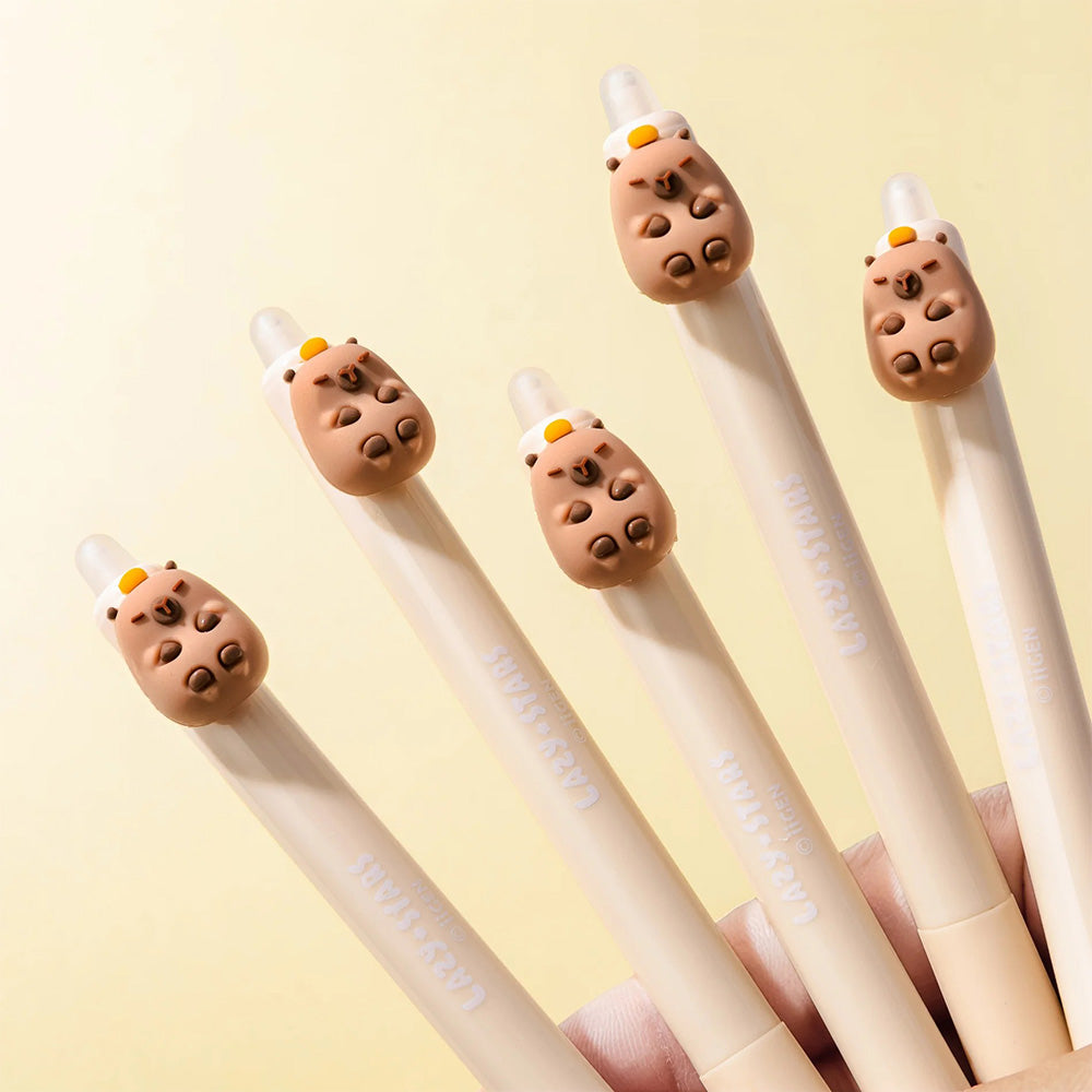 Ii Gen Lazy Stars Στυλό Erasable Καπιμπάρα 0,5mm Καφέ (Στυλό που Σβήνει)