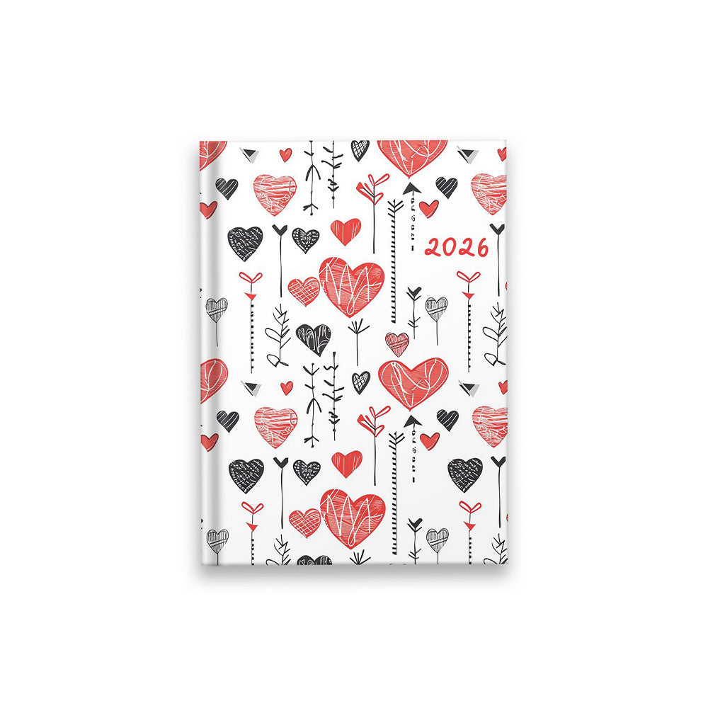 Ημερολόγιο Ημερήσιο Hearts 2026 12χ17 εκ