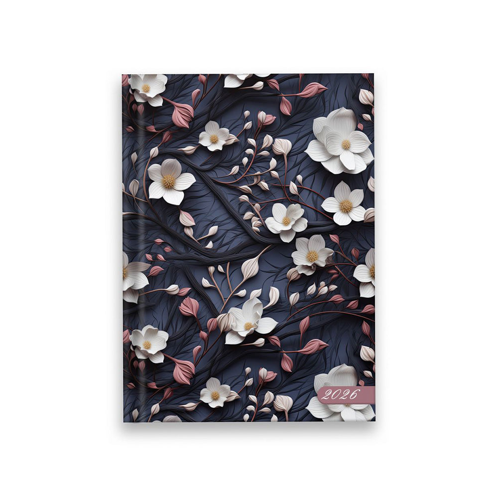 Ημερολόγιο Ημερήσιο White Blossom 2026 12χ17 εκ