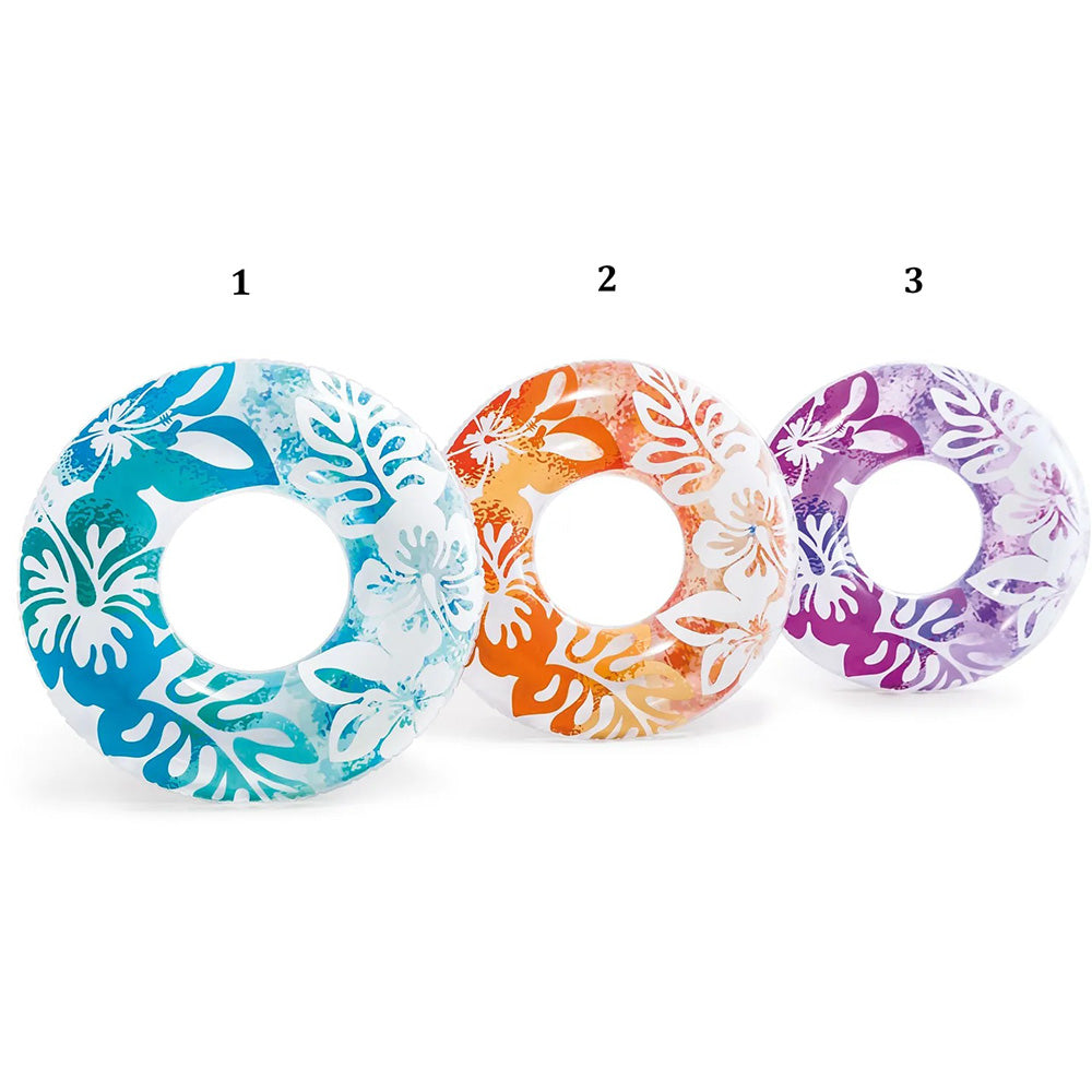 Intex Λουλουδένιο Σωσίβιο Clear Color 91 εκ 3 Χρώματα - 1 Τμχ
