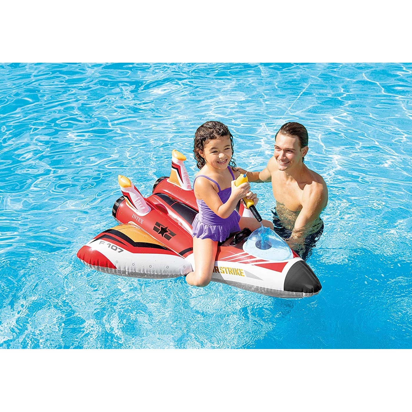 Intex Φουσκωτό Water Gun Plane Ride- On 2 Χρώματα - 1 Τμχ