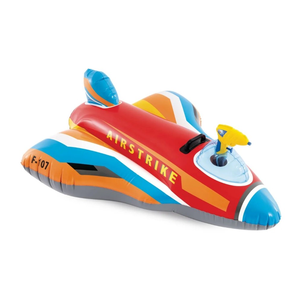 Intex Φουσκωτό Μαχητικό Τζετ Ride-On με Νεροπίστολο 117x104 εκ σε 2 Σχέδια - 1 Τμχ