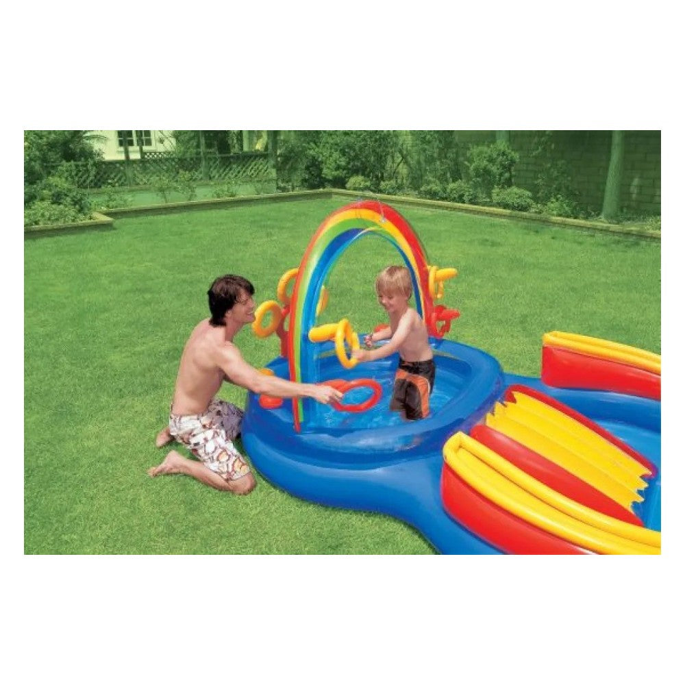 Intex Παιδική Πισίνα Ουράνιο Τόξο Play Center 297x193x135 εκ