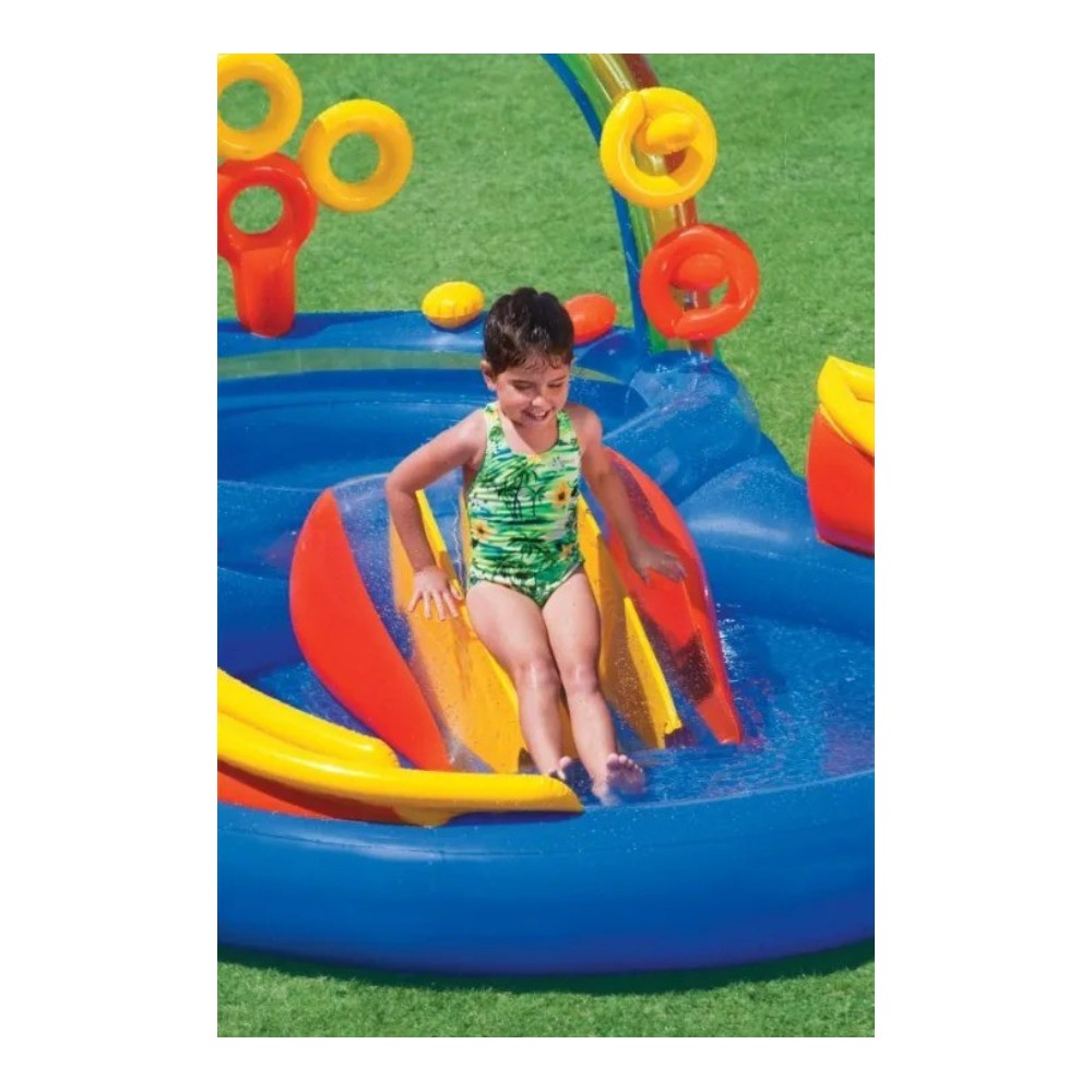 Intex Παιδική Πισίνα Ουράνιο Τόξο Play Center 297x193x135 εκ