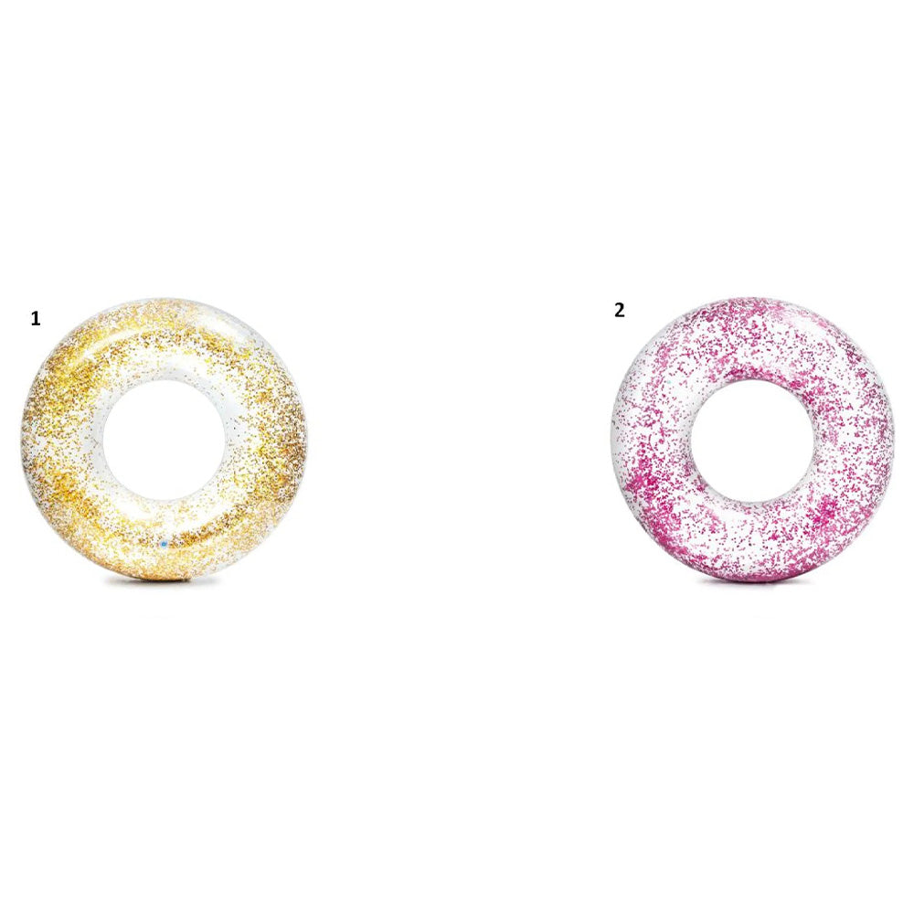 Intex Σωσίβιο Transparent Glitter Tube 119 εκ - 2 Χρώματα - 1 Τμχ