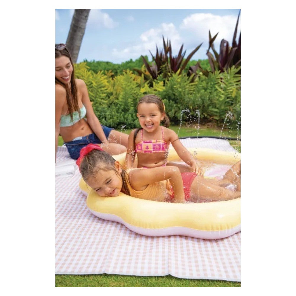 Intex Παιδική Φουσκωτή Πισίνα Ψεκασμού Sunny Rays Spray 104x104x13 εκ