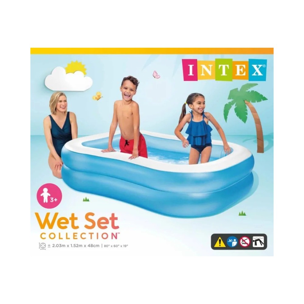 Intex Παιδική Φουσκωτή Πισίνα Swim Center Family 203x152x48 εκ