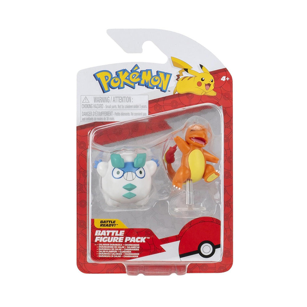 Jazwares Pokemon Battle Figure 2 Pack Galarian Darumaka & Charmander 5 εκ