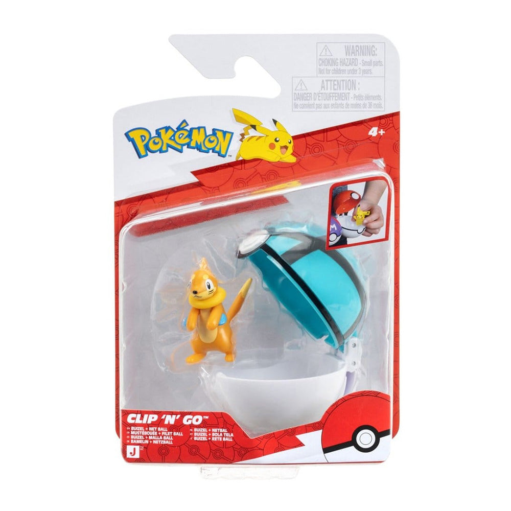 Jazwares Pokémon Clip ‘N’ Go Buizel με Ultra Ball Wave 23