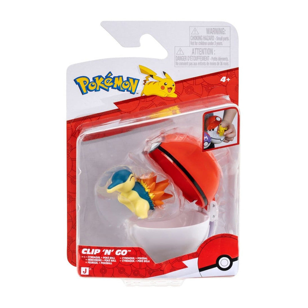 Jazwares Pokémon Clip ‘N’ Go Cyndaquil με Ultra Ball Wave 23