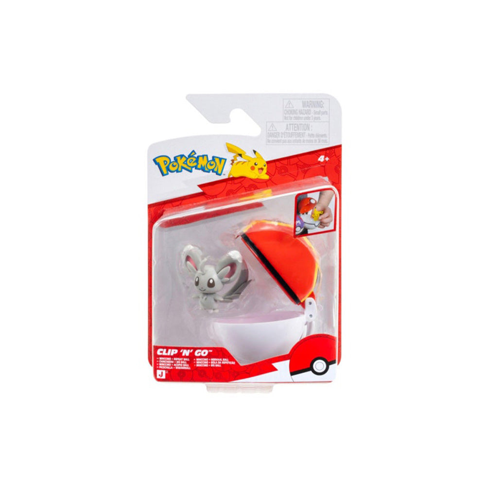 Jazwares Pokémon Clip ‘N’ Go Minccino με Ultra Ball Wave 23