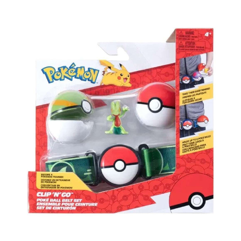 Jazwares Pokémon Clip ‘N’ Go Πράσινη Ζώνη με Poké Balls & Φιγούρα Fuecoco Wave 20