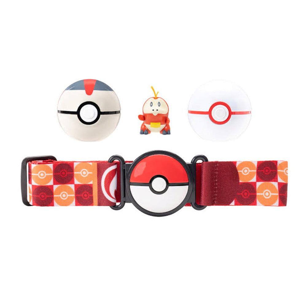 Jazwares Pokémon Clip ‘N’ Go Πορτοκαλί Ζώνη με Poké Balls & Φιγούρα Fuecoco Wave 20