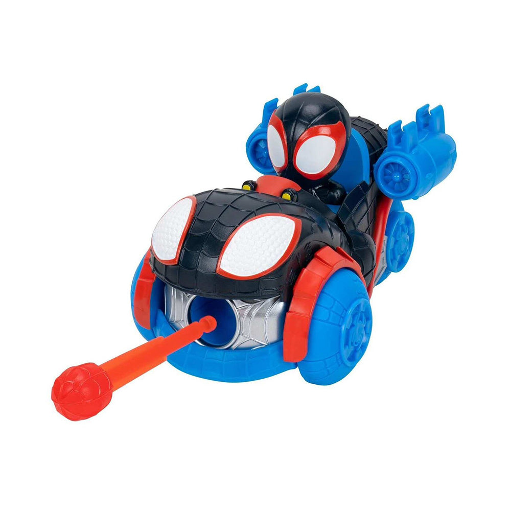 Jazwares Spidey & His Amazing Friends Spin Web Dart Zoomers Όχημα 12,5 εκ με Φιγούρα & Εκτοξευτής Ιστού