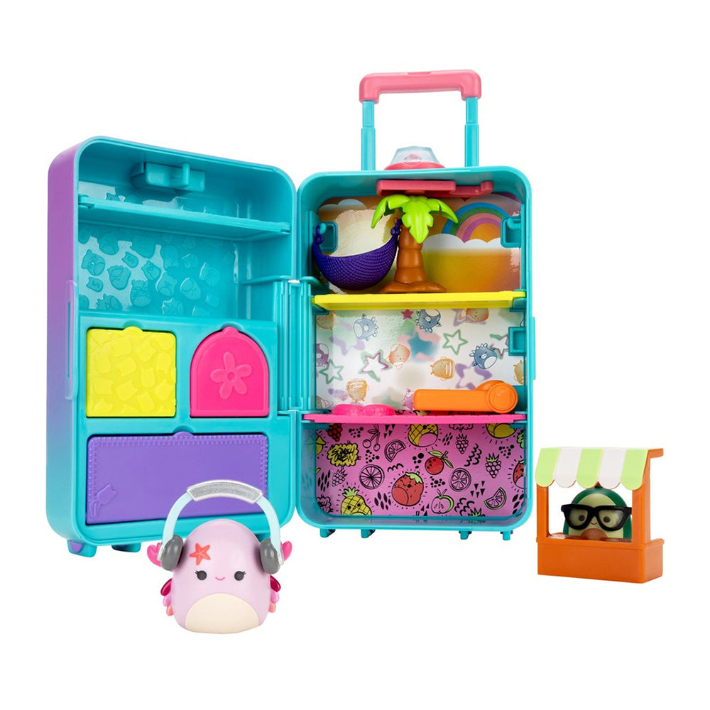 Jazwares Squish-a-longs Σετ ΠΑιχνιδιού Χειραποσκευή με 2 Φιγούρες & 4 Αξεσουάρ
