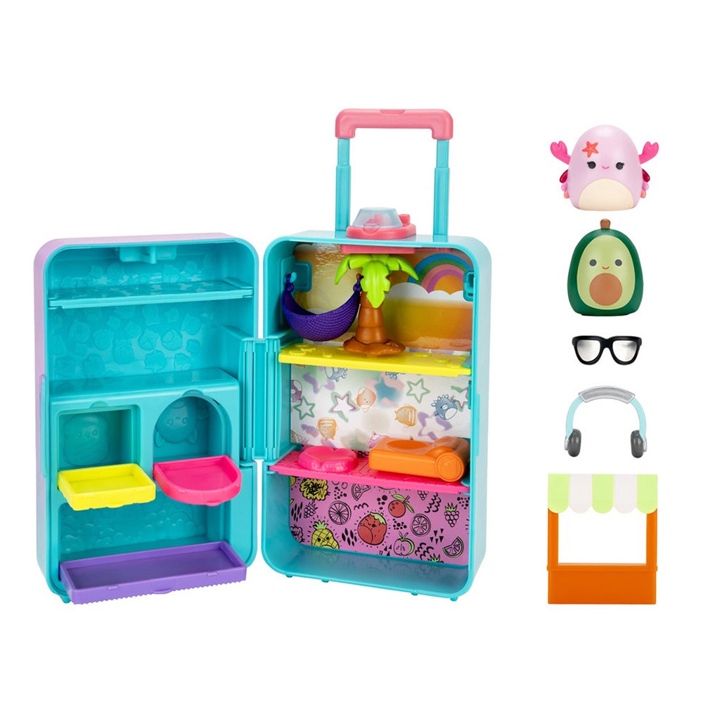 Jazwares Squish-a-longs Σετ ΠΑιχνιδιού Χειραποσκευή με 2 Φιγούρες & 4 Αξεσουάρ