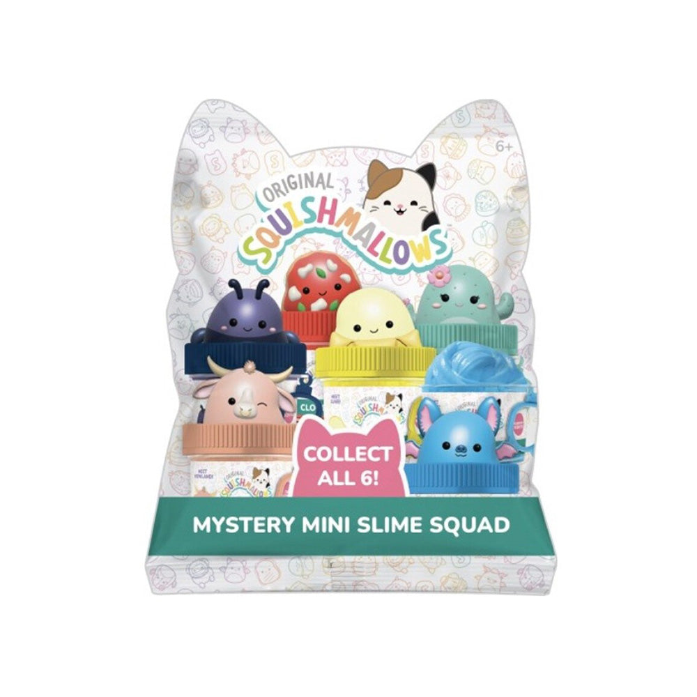 Jazwares Squishmallows - Blind Slime Μπρελόκ με Topper σε Βαζάκι σε 6 Σχέδια - 1 Τμχ