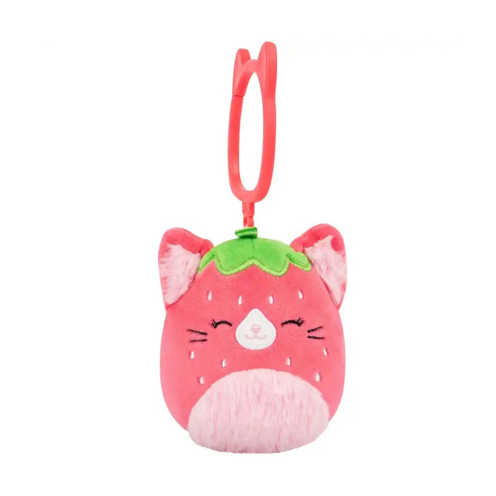 Jazwares Squishmallows Λούτρινο Μπρελόκ Olma the Strawberry Cat 9 εκ