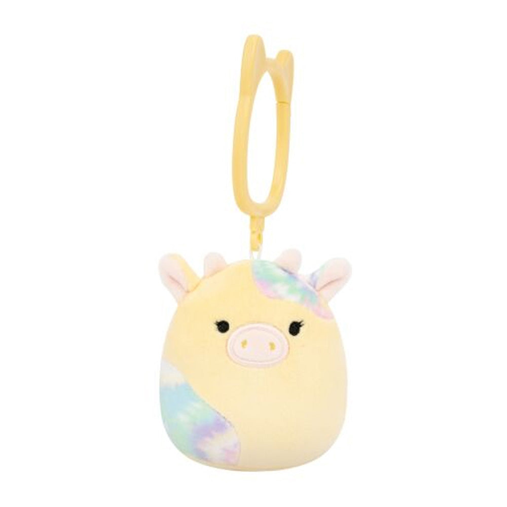 Jazwares Squishmallows Λούτρινο Μπρελόκ Rina the Yellow Cow 9 εκ