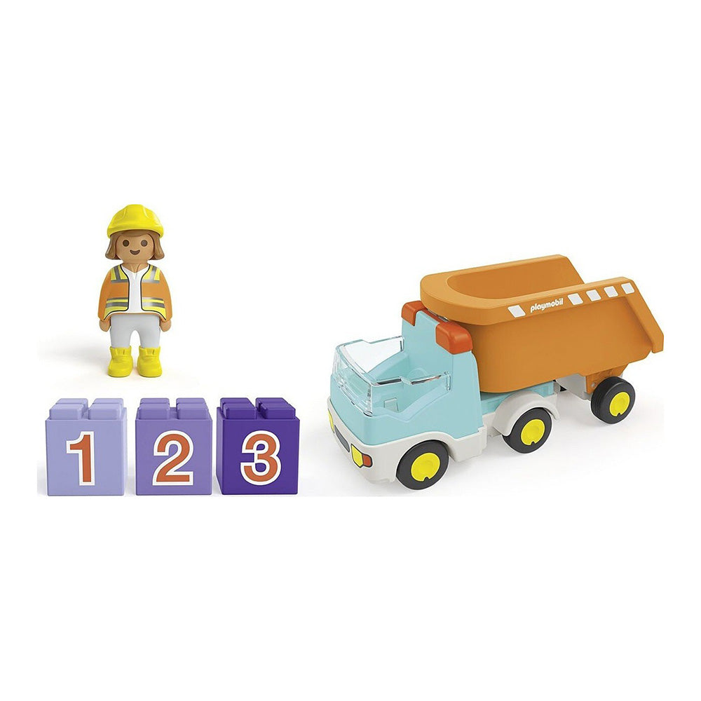 71685 Playmobil Junior Ανατρεπόμενο Φορτηγό Με Εργάτη 