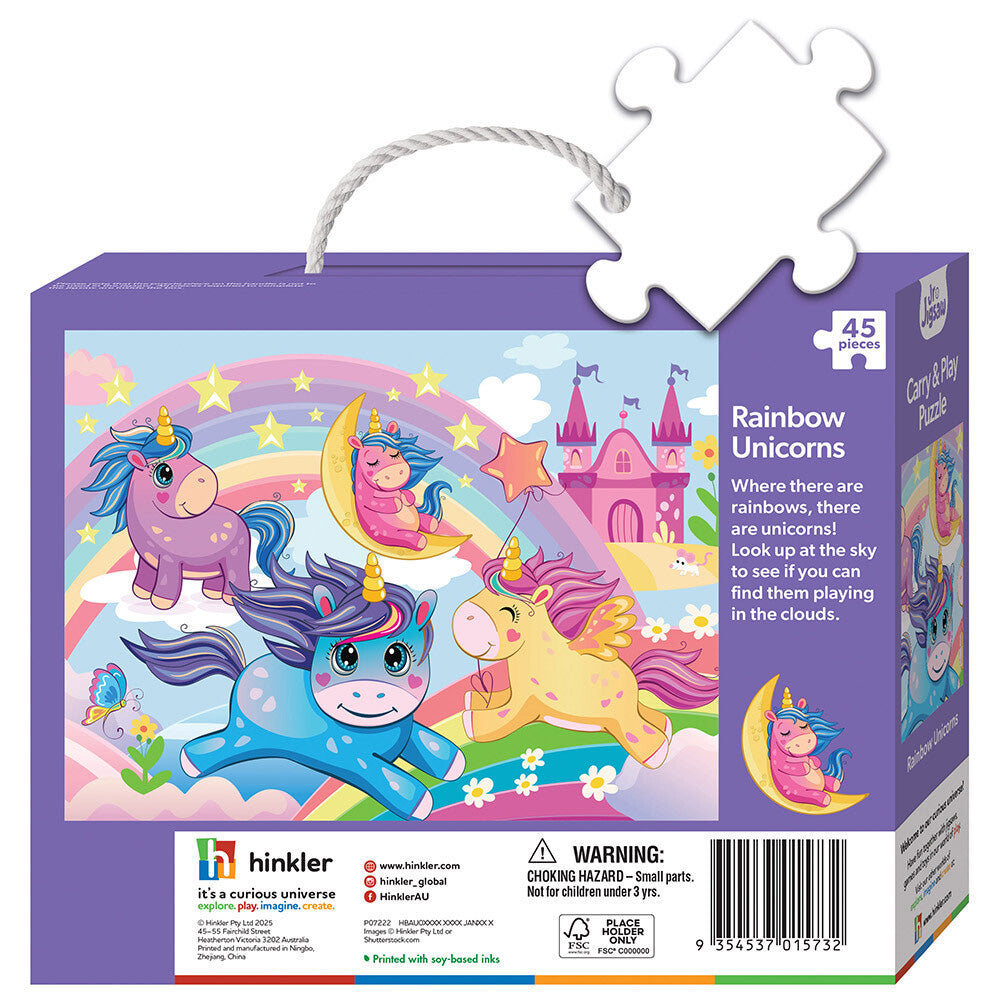 Junior Jigsaw Carry & Play: Rainbow Unicorns 45pcs