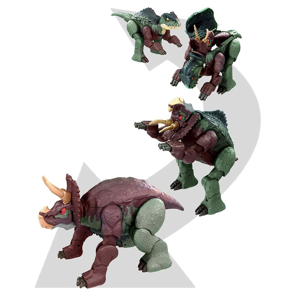 MattelMattel Jurassic World Fierce Changers Μεγάλοι Δεινόσαυροι 2 Σε 1 Giganotosaurus And Nasutoceratopspapell.gr