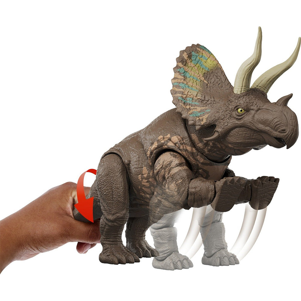 Jurassic World Rebirth Gigantic Thrashers Eotriceratops Dinosaur Tail Activated Attack Μεγάλος Δεινόσαυρος 