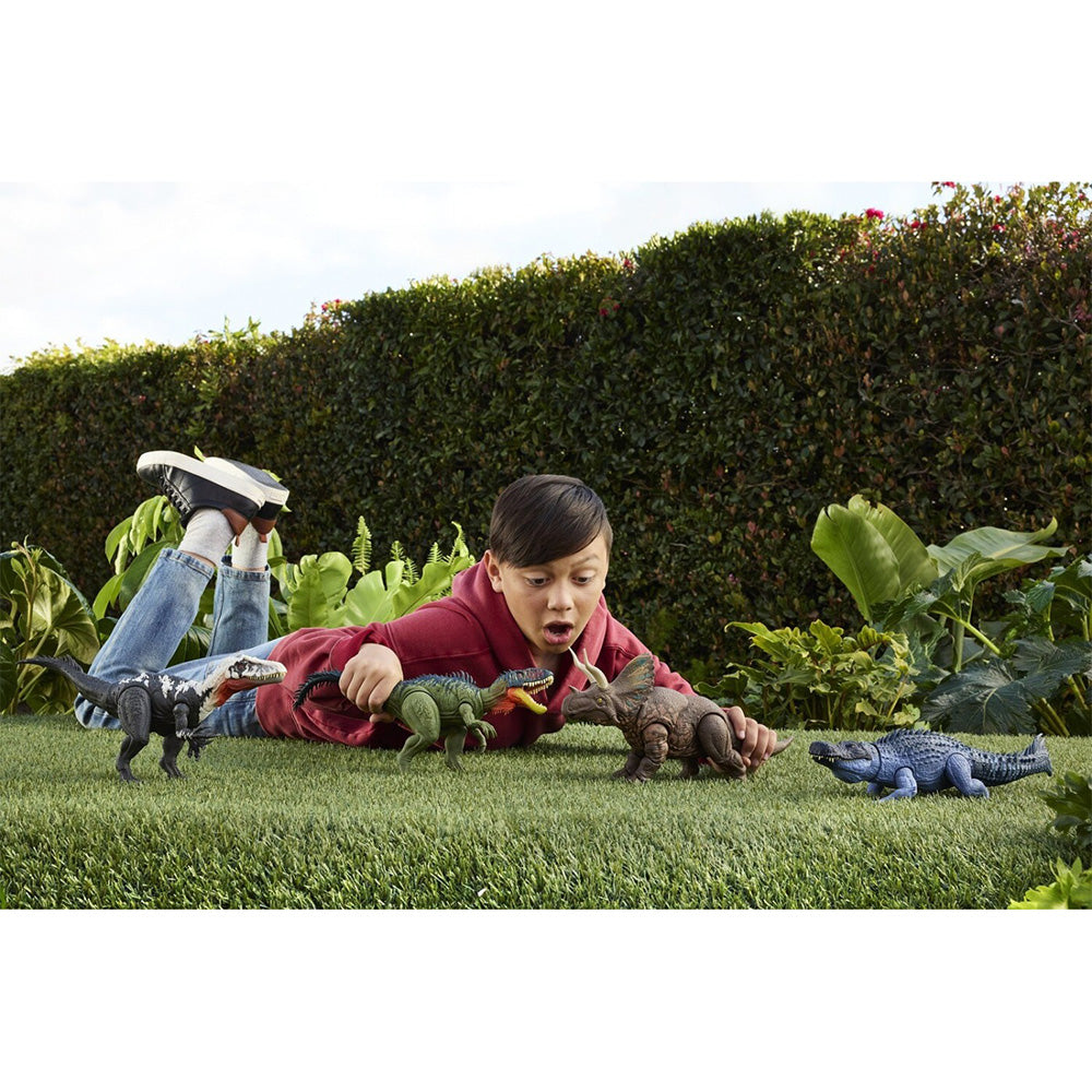 Jurassic World Rebirth Gigantic Thrashers Eotriceratops Dinosaur Tail Activated Attack Μεγάλος Δεινόσαυρος 