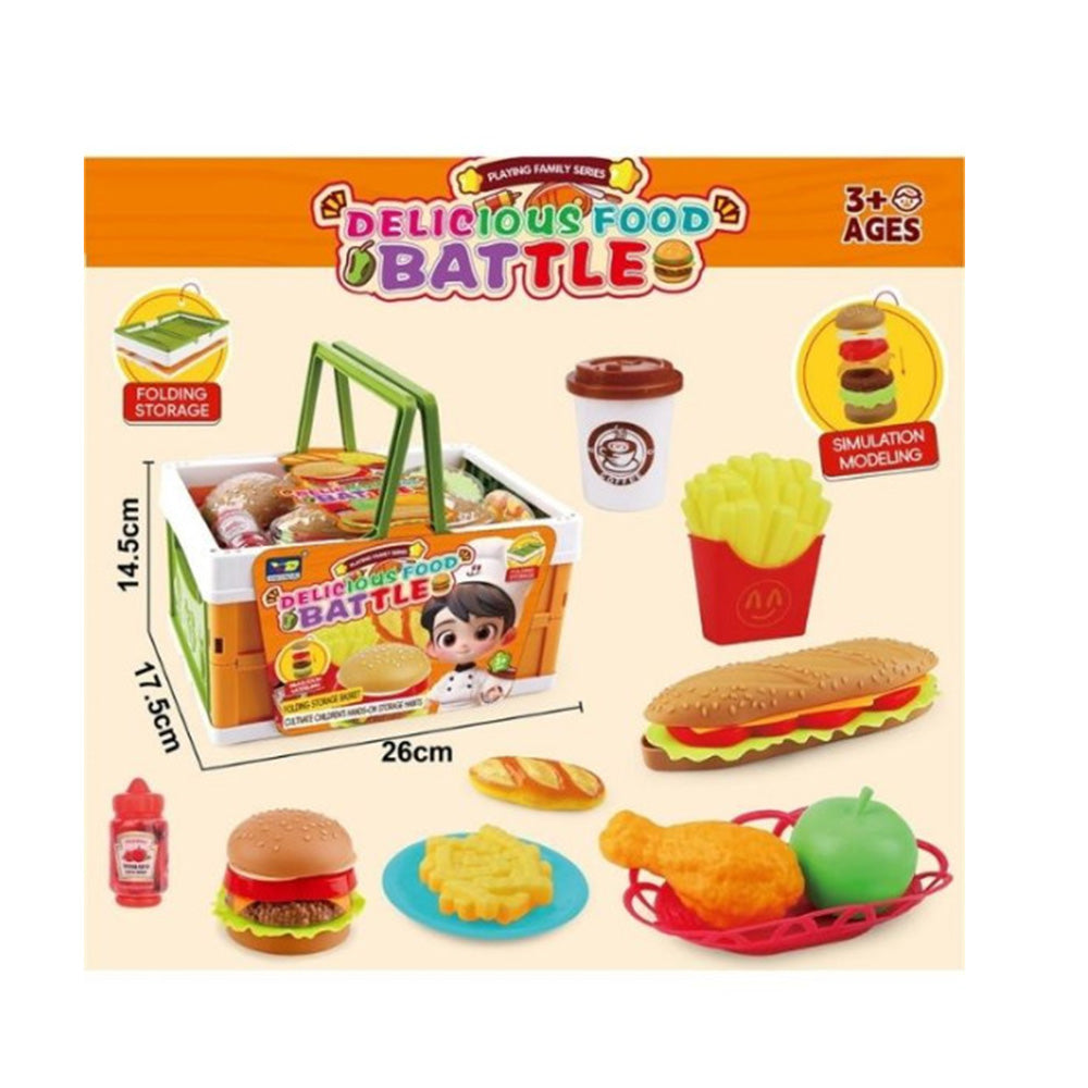 Καλάθι Με Τρόφιμα Fast Food 26X18X15εκ