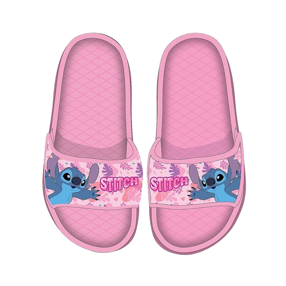 Καλοκαιρινες Παιδικες Σαγιονάρες Disney Stitch Ροζ