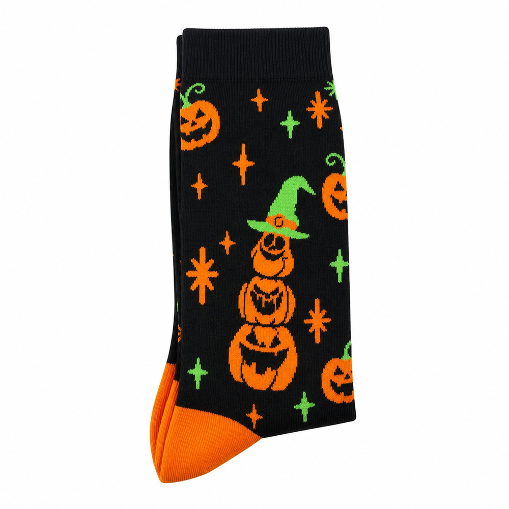 Κάλτσες Halloween Κολοκύθες Μαύρες Νο 36-40 – 1 Ζευγάρι