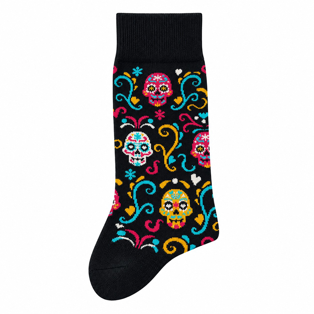 Ανδρικές Κάλτσες Sugar Skull Μαύρες Νο 41-46 – 1 Ζευγάρι