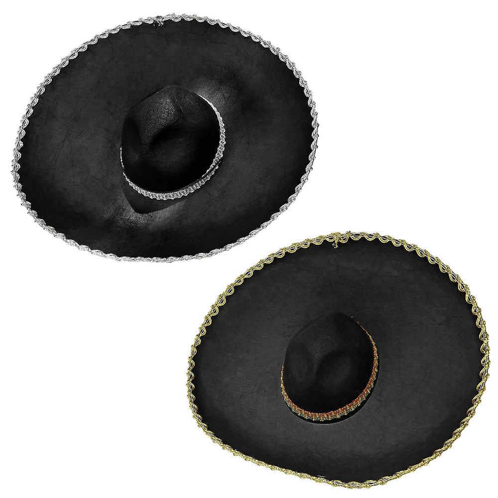 CarnavalistaΣομπρέρο Μεξικάνου Μαύρο 57εκ 2 Χρώματαpapell.gr