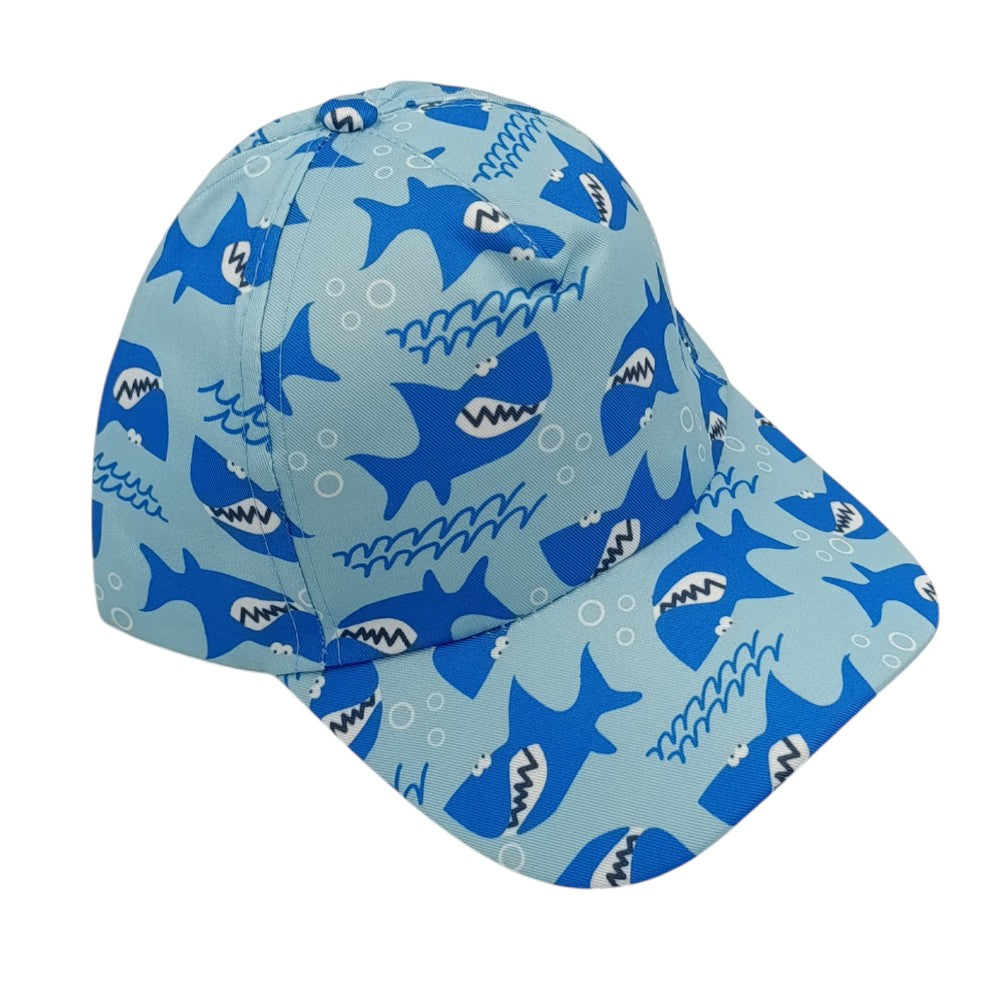 OEMΚαπέλο Παιδικό Γαλάζιο Με Καρχαρίεςpapell.gr