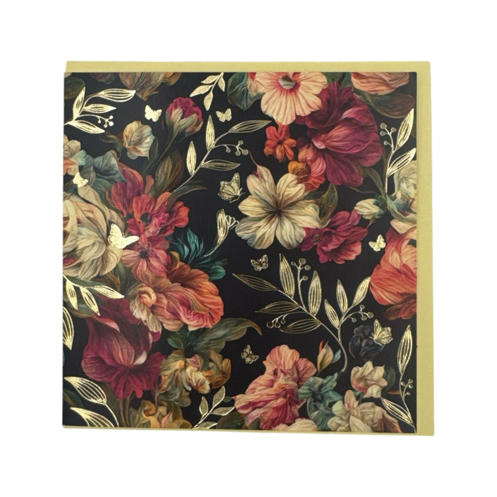 SPADIΚάρτα Ευχετήρια ''Gold Flowers'' Με Άνθηpapell.gr