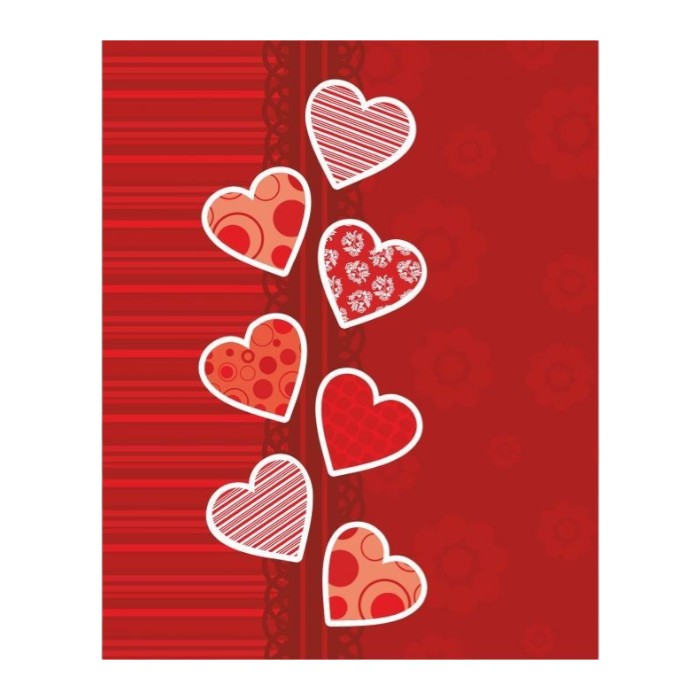 Ευχετήρια Κάρτα Κόκκινες Καρδιές 9x11 εκ