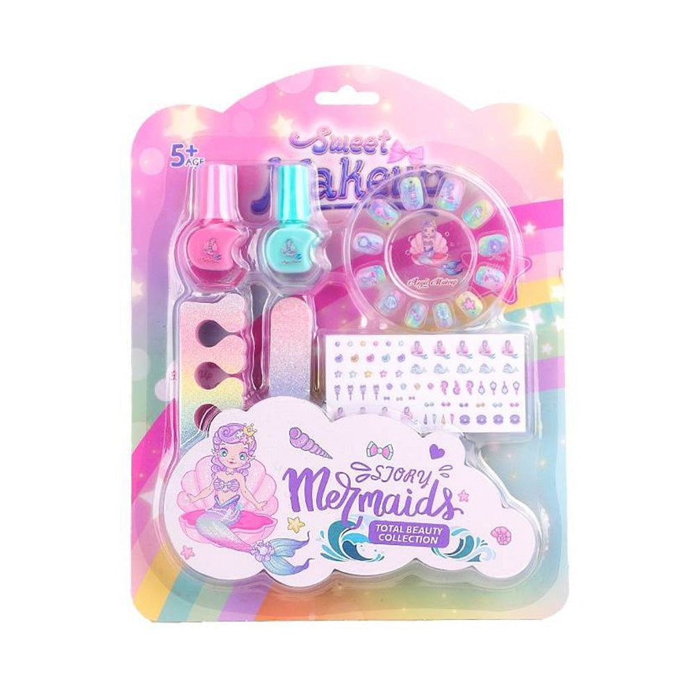 Σετ Νύχια Mε Mανό Kαι Aυτοκόλλητα 