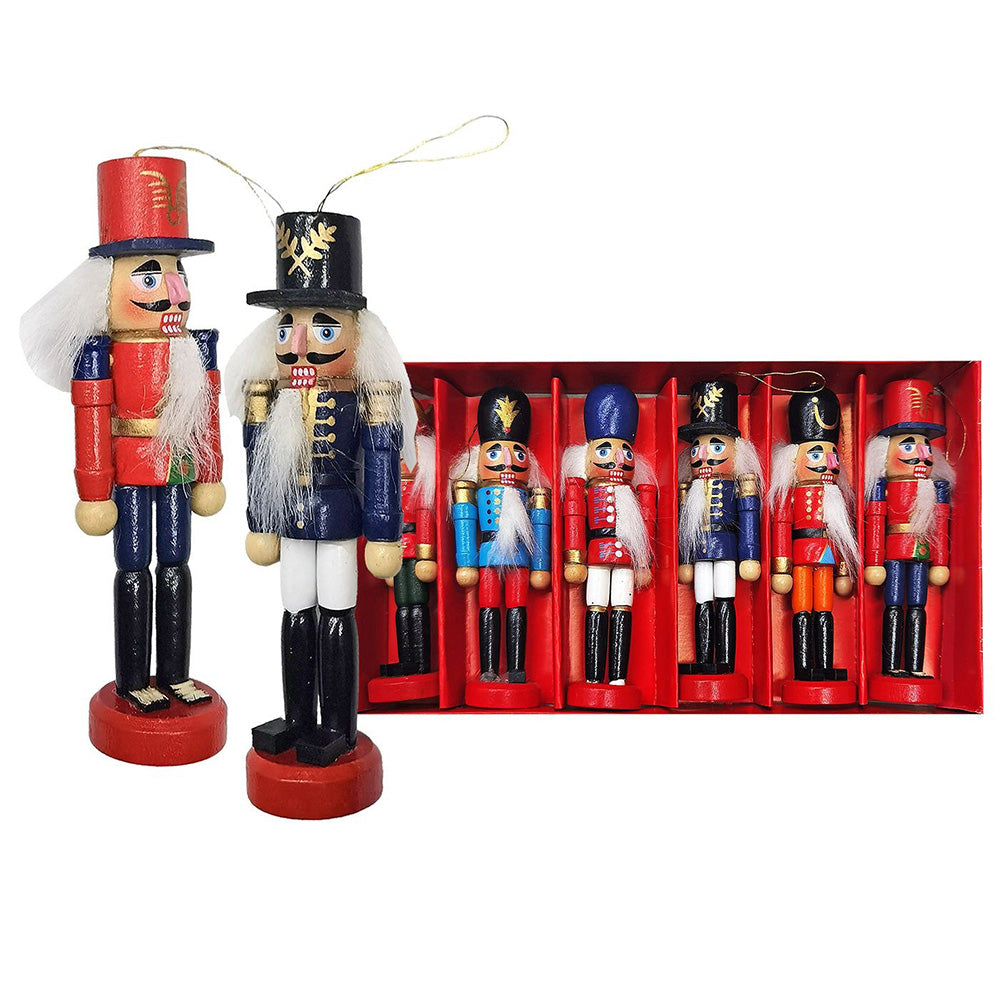 Χριστουγεννιάτικος Διακοσμητικός Καρυοθραύστης Ξύλινος 12εκ 6 Σχέδια - 1τμχ