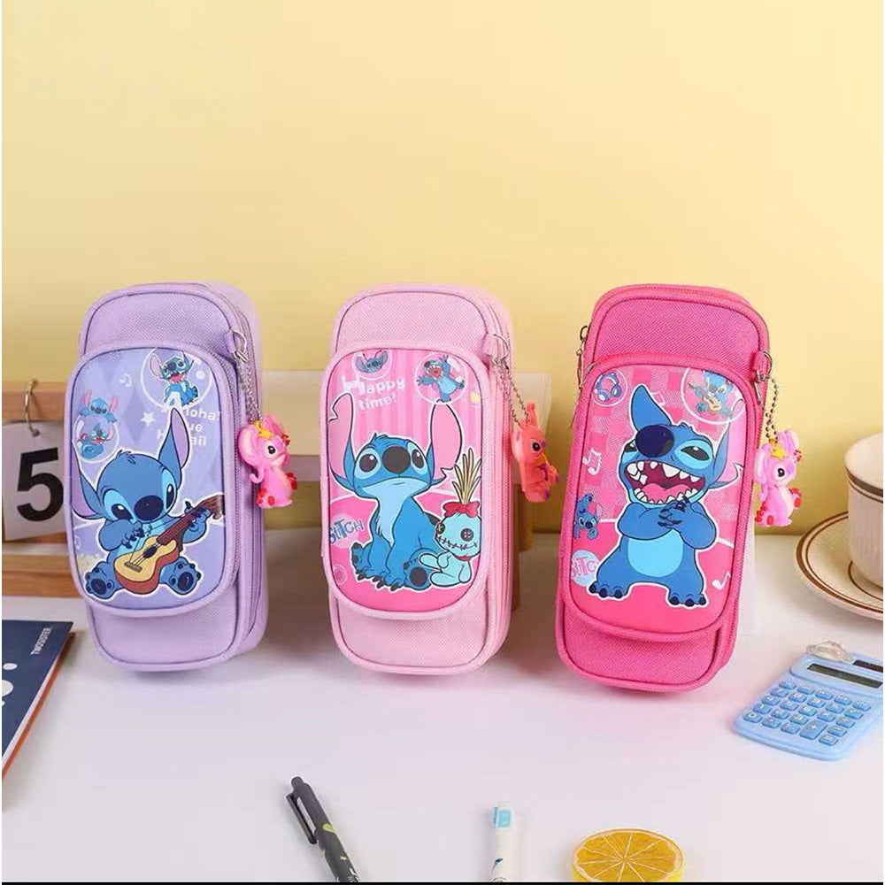 Κασετίνα Stitch 22 εκ 3 Χρώματα - 1 Τμχ